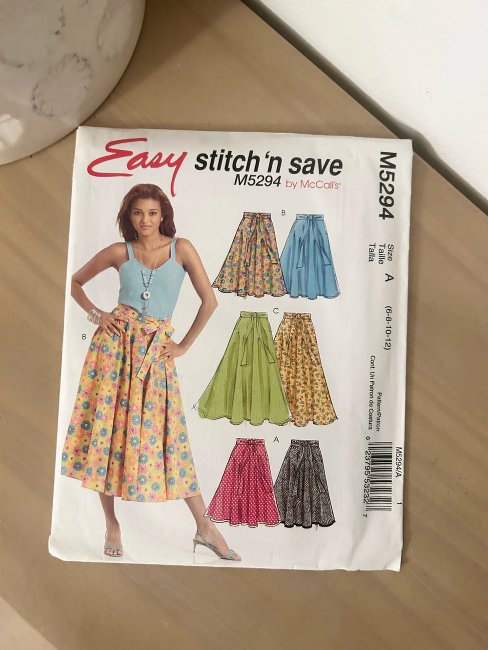 McCallβs M5294 βStitch βn Saveβ Flared Skirt Sewing Pattern Sizes 6β12